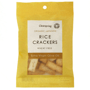 Clearspring Rice Crackers Oliven Olie og Salt - 50g