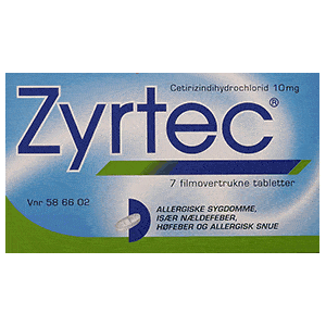 Zyrtec 10 mg - 7 tabletter