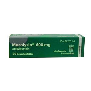 Mucolysin Skovbær 600 mg - 20 brusetabletter