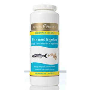 4: Fitness Pharma Omega 3 Fisk m. Ingefær - 180 kaps.