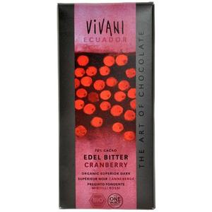 Vivani mørk chokolade m. tranebær