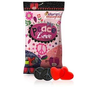 Ekorrens Saltlakrids &hindbærhjerter Peace&Love