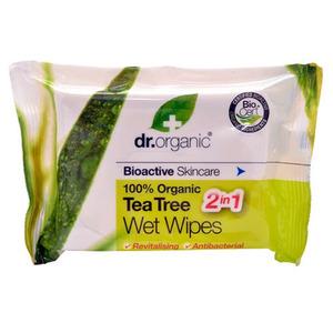 Dr. Organic Vådservietter Tea Tree - 20 stk