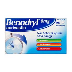 Benadryl 8 mg - 96 kapsler