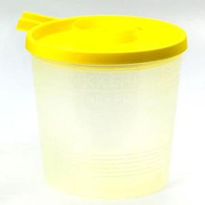 Kanylebeholder 1,5 l klar gul låg - 1 stk