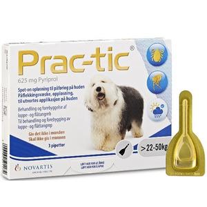 Prac-tic 625 mg - 22-50 kg - 3 pipetter