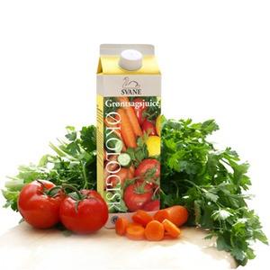 Svane`s 100% Økologiske Grøntsagsjuice. Den nydes frisk og kold direkte fra køleskabet.