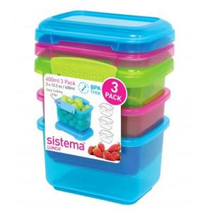 Sistema Opbevaringsboks 3-pak 400 ml bl