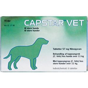 Capstar Vet loppemiddel til hund 11-57 kg, 6 tab - OBS dato!