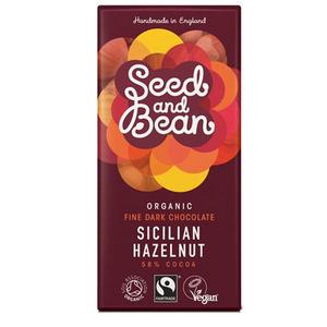Seed & Bean Fine Dark Chocolate 58% Sicilian hazelnut