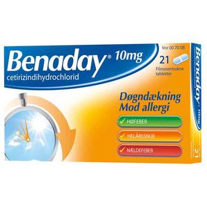 Benaday (Cetirizin) 10 mg - 21 tabletter