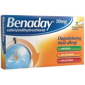 Benaday (cetirizin) 10 mg - 7 tabletter