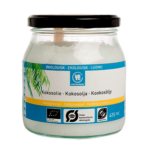 Urtekram koldpresset Kokosolie i krukke