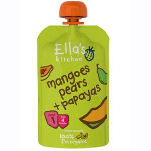 Ella's Kitchen Mango, Pære og Papaya 4+ mdr Ø - 120 gram