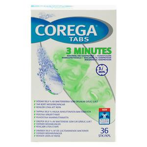 Corega Tabs 3 minutes - 36 stk