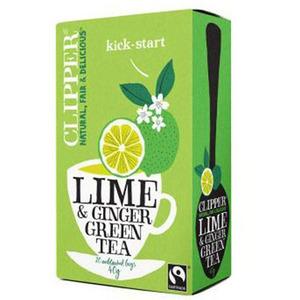 Clipper grøn the med lime og ingefær