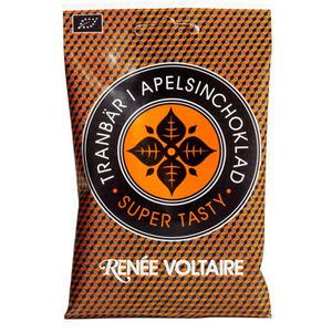 Renée Voltaire, Tranebær m. orangesmag chokoladedyppede Ø - 50 gr Billede af Renée Voltaire, Tranebær m. orangesmag chokoladedyppede Ø - 50 gr