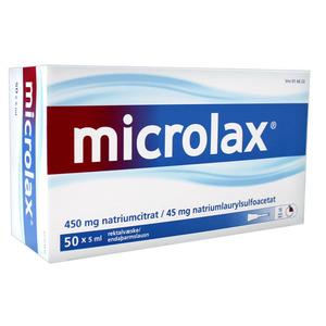 Microlax rektalvæske - 50 tuber