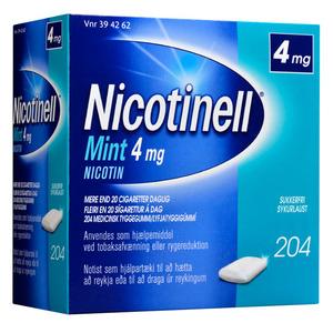 Nicotinell Tyggegummi (Mint) 4mg - 204 stk