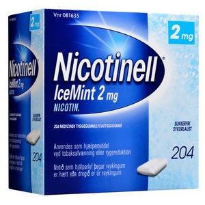 Nicotinell Tyggegummi IceMint 2 mg - 204 stk
