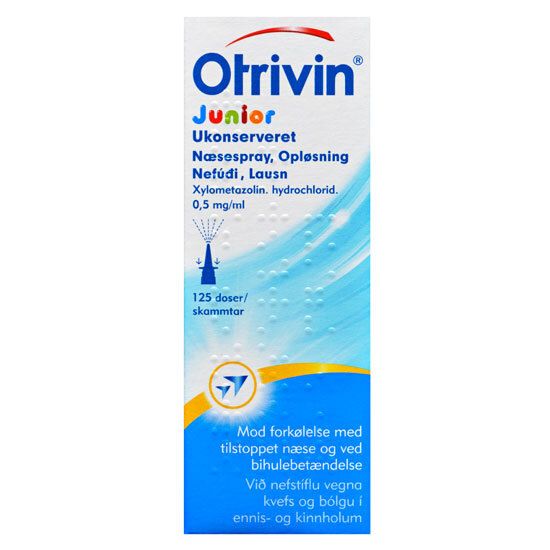 Otrivin Junior 0,5 mg/ml - 10 ml. - Med24.dk