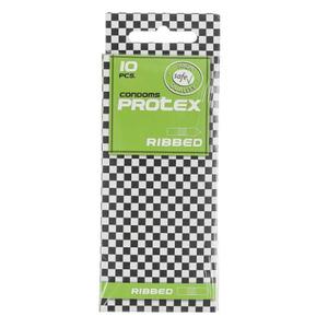 Protex Ribbed Kondomer - 10 stk.