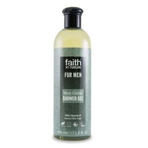 Faith in nature showergel blue cedar mænd - 400 ml.