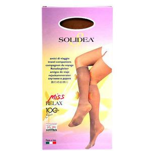 Solidea kompressions knæstrømpe - 100 den - camel - 1 stk