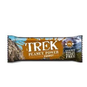 Trek Peanut power energy bar er glutenfri og fyldt med sunde og naturlige ingredienser.
