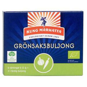 Kung Markatta Grøntsagsbouillon er en bouillon lavet af økologiske og naturlige ingredienser.
