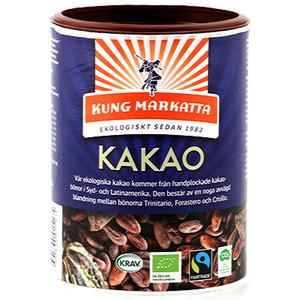Kung Markatta Kakao er lavet af håndplukkede kakaobønner fra plantager i Bolivia og Den Dominanske Republik.