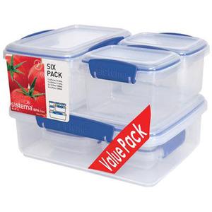 Sistema Opbevaringsboks Six Pack blå er et opbevaringssæt bestående af 6 dele, perfekt til at stable.