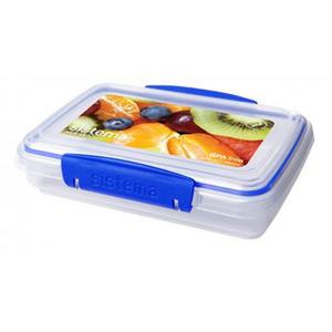 Sistema Opbevaringsboks blå 380 ml rectangular passer perfekt som madpakke eller som opbevaring af f.eks. frisk skiveskåret frugt.