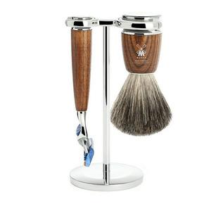 Mühle barbersæt med Skraber, Barberkost og Holder, Ask (Rytmo)