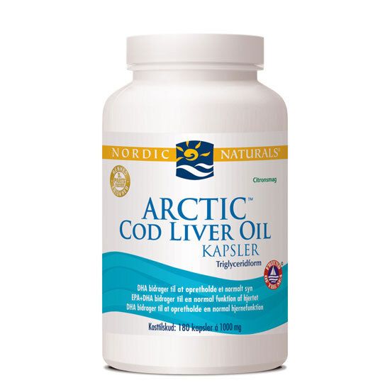 Nordic Naturals Cod Liver Oil m. citrus 180 kaps. Med24.dk