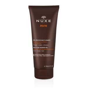 Nuxe Men Shower Gel giver dig en energisk følelse imens den skånsomt renser ansigt, krop og hår.