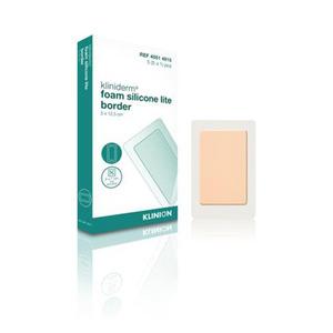 Klinion Wound Care, Kliniderm Foam Silikone Lite Border - 5x12,5cm - 5 stk Billede af Klinion Wound Care, Kliniderm Foam Silikone Lite Border - 5x12,5cm - 5 stk