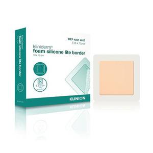 Kliniderm Foam Silikone Lite Border 10x10 Cm 5 Stk Fra Klinion Wound Care