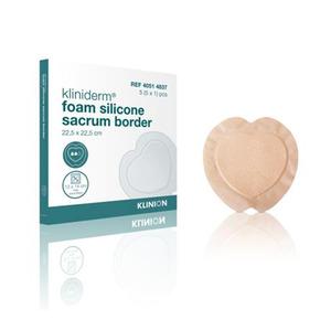 Kliniderm Foam Silikone Border Sacral 22 5x22 5 Cm 5 Stk.