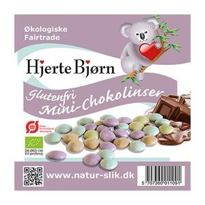 Coalas Naturprodukter ApS, Hjerte Bjørn mini Choko linser glutenfri Ø - 100 gr Billede af Coalas Naturprodukter ApS, Hjerte Bjørn mini Choko linser glutenfri Ø - 100 gr