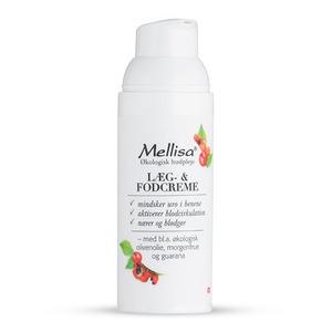 Mellisa læg- og fodcreme med pumpe.