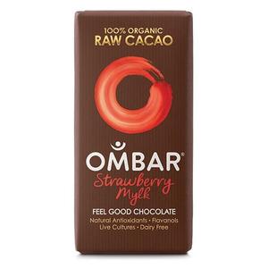 Økologisk raw chokoladebar med jordbær