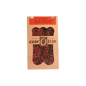 Økologisk chokoblok 70% mørk chokolade fra Peru teamed med rosa peber