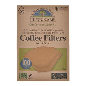 If You Care kaffe filtre no. 4 ubleget Ø - 100 stk.