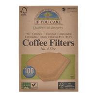 If You Care kaffefiltre no. 4 ubleget Ø - 100 stk.