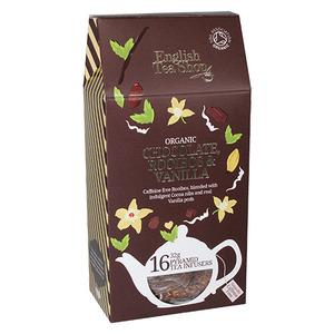 Økologisk te med chokolade, rooibos og vanilje.