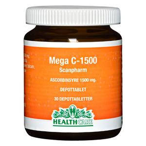 Health Care Mega C 1500 mg, stærk c-vitamin 30 tabletter