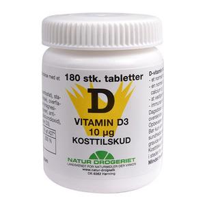 D3 vitamin fra Natur-Drogeriet 10 mcg 180 tabletter