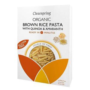 Clearspring penne med brune ris, quinoa og amarant Ø - 250 g