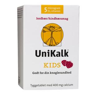 UniKalk Kids jordbær/hindbær - 90 tabl